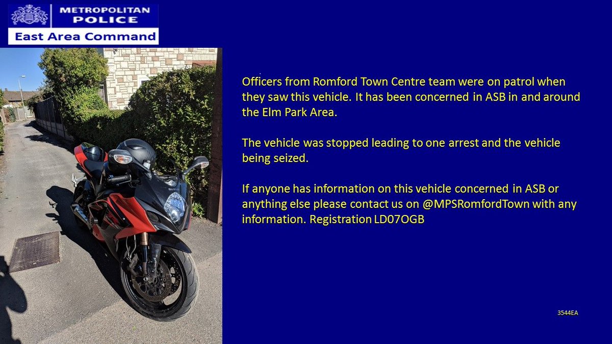 MPSHavering's tweet photo. #vehicleseize #proactive @LBofHavering @MPSRomfordTown @MPSElmPark https://t.co/MqXWOjqTAL