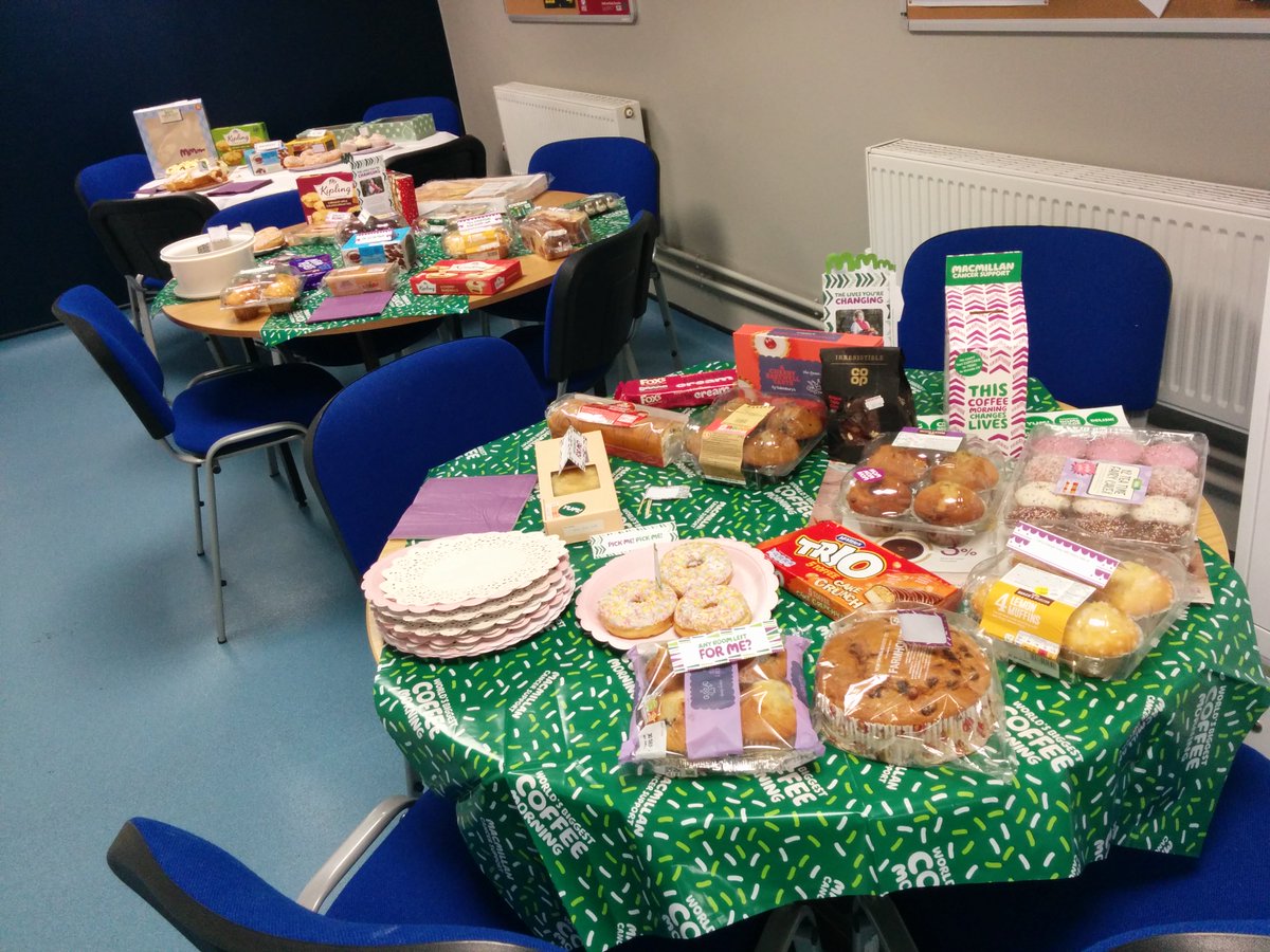 psmpartnership's tweet photo. A huge thank you to everyone who has baked and provided cakes for our #MacmillanCoffeeMorning, it is an impressive selection! @macmillancancer is a charity close to many of our hearts, and we appreciate all your support and effort in raising donations. https://t.co/aB0l7gB335