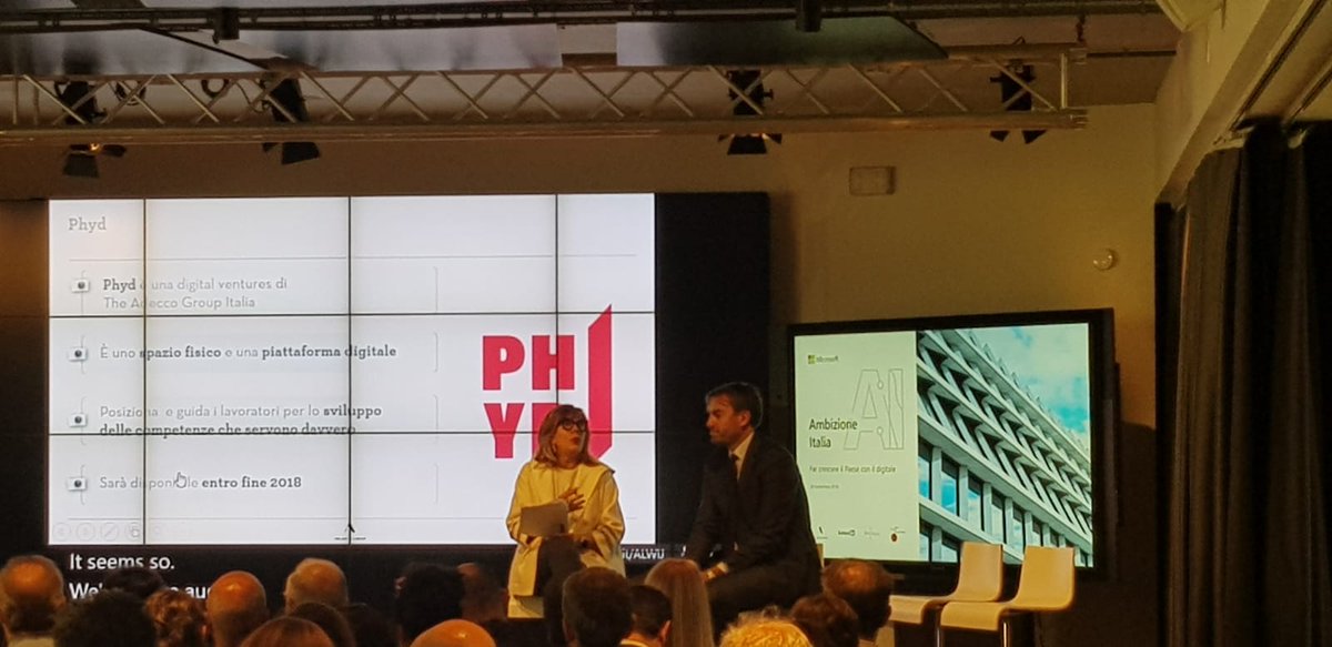 AdeccoGroupITA's tweet photo. Per ridurre lo #skillmismatch, ci siamo uniti al progetto #AmbizioneItalia, favorendo l’accesso a #formazione efficace e su misura grazie a Phyd, digital ventures di @AdeccoGroupITA che oggi @aamalacrida presenta. https://t.co/sUiBGHS8zB