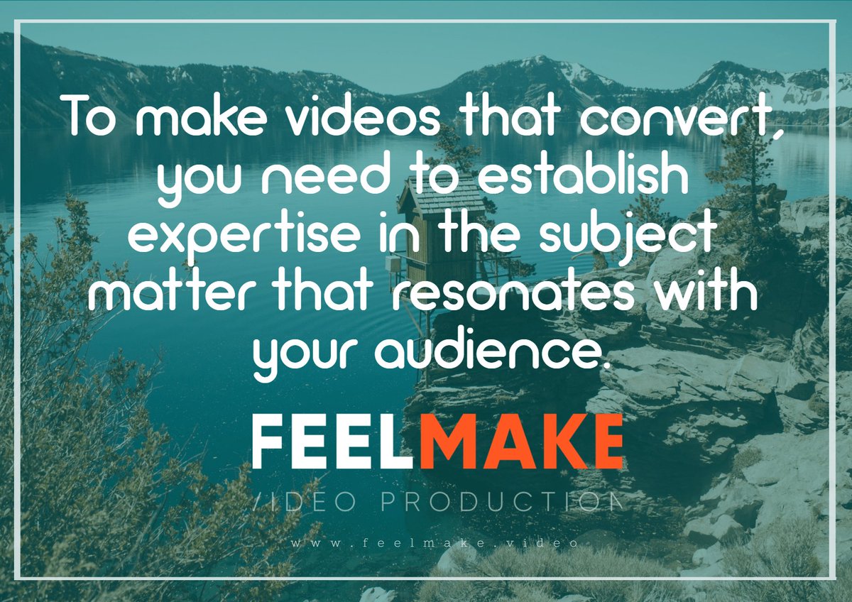 To make #videos that convert, you need to establish #expertise in the subject matter that resonates with your audience. #Develop videos that not only tell compelling stories about your brand but also demonstrate empathy to the needs of your audience.