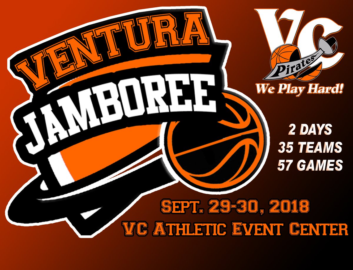 VCwbbWPH's tweet photo. Basketball is back!  The 18-19 season tips off this weekend at the VC Athletic Event Center at the Ventura Jamboree. Pirates open at 12:15 pm Saturday in the main gym Court 1 against Lassen, then play Sunday at 4:35 and 6:45pm. #VCWePlayHard 
https://t.co/8A6upW6Ss4 https://t.co/fJkNsvagH0