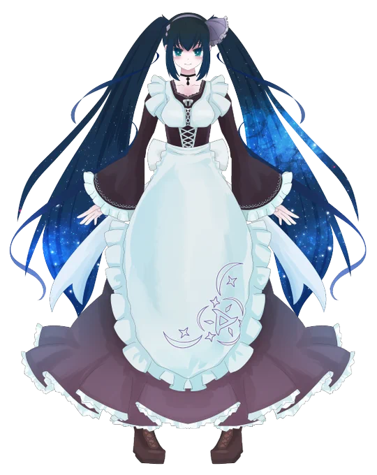 【告知】こちらVtuber星見夜空( )ちゃんのイラストになります。相談しながら練り合わせた可愛い子なのです。動いたらさらに可愛いくなるので凄く楽しみです! 