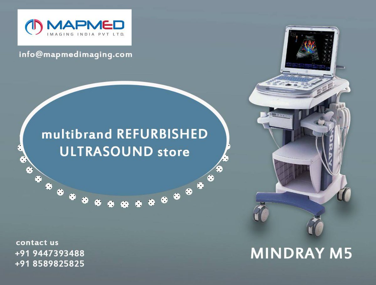 mapmedimaging's tweet photo. Mindray M5 for Sale from our Multibrand Refurbished Ultrasound Store!!!

#mindray_m5 https://t.co/8xfJI3H81P