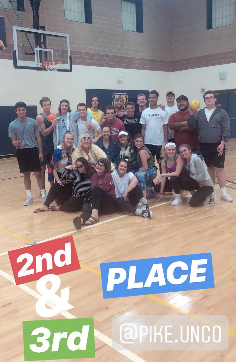 What a game!!! Congrats to <a href="/PiKapp_UNCO/">Pi Kappa Phi UNCO</a> for 1ST PLACE and <a href="/NColoradoPIKE/">Pi Kappa Alpha UNCO</a> for 2ND &amp; 3RD PLACE in the dodgeball tournament tonight!! 🏆💥