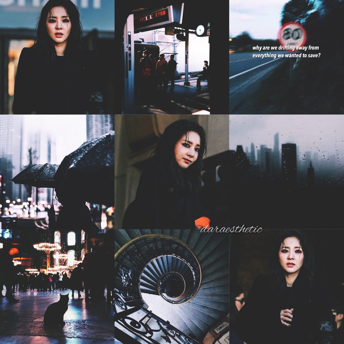 DARAesthetic's tweet photo. “Her world was a mess, so she lost herself in a wonderland of madness.”

Dara Aesthetic🖤 #산다라박 https://t.co/qL5f8CxIN3