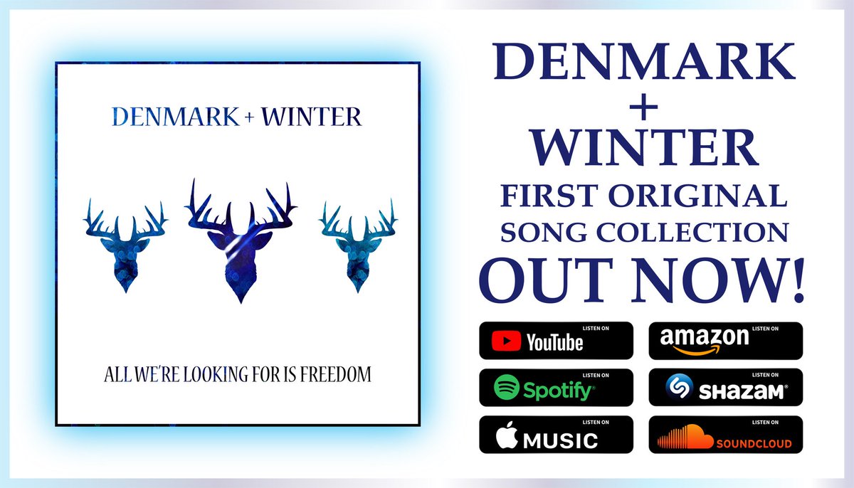 our first original song collection is out now!! more coming soon 🦌🦌🦌 #allwerelookingforisfreedom #denmarkandwinter #NewMusicFriday #NewMusicAlert 
song.link/album/us/i/143…
