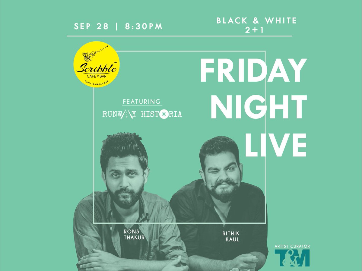 scribblecafebar's tweet photo. Live music and your favourite drinks go together like a burger and fries. 
Call 020 4000 6200 for reservations.

#scribblecafebar #pune #vimannagar #cafe #bar #enjoy #fun #punekar #fridaynightlive #punenightlife #instagood #goodeats #punenights #joinus #party #foodie #foodporn https://t.co/dDOvxaqGNY