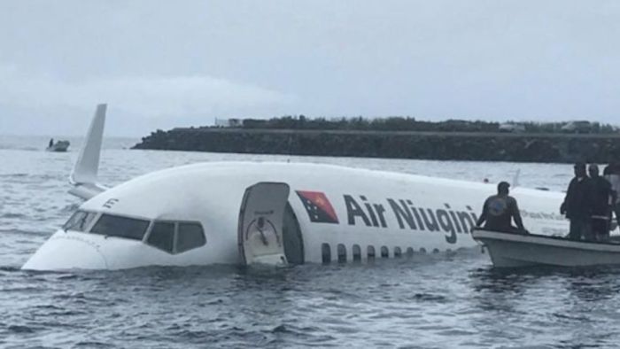 Air Niugini Boeing 737-800 (P2-PXE) overran on landing Chuuk Airport, Micronesia and ended up in a lagoon. Staying afloat, 36 passengers and 11 crew on flight PX73 from Pohnpei were able to evacuate and were rescued by boats.