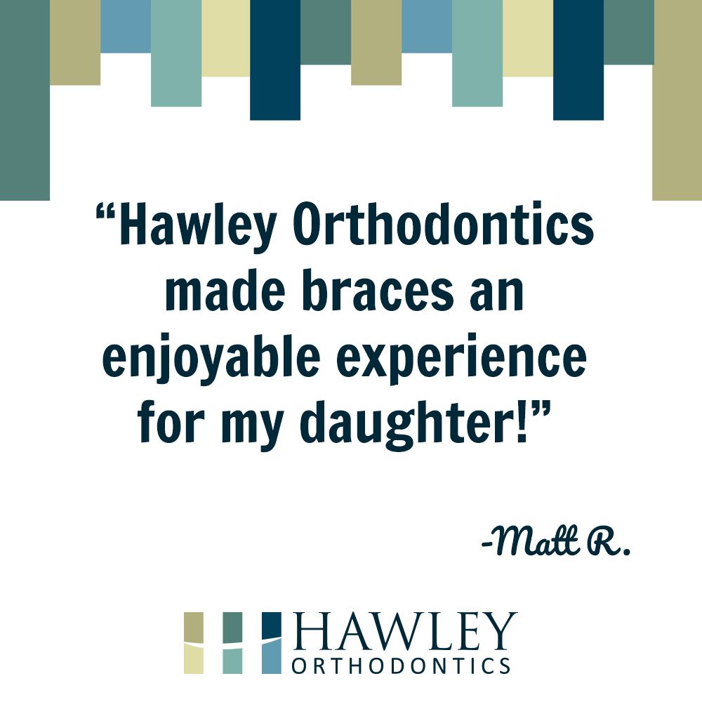 That's what we're always aiming for!!! 🙌 Thanks Matt! We love seeing you and your daughter at the office. 😁 #HawleySmiles #HawleyOrthodontics #Braces