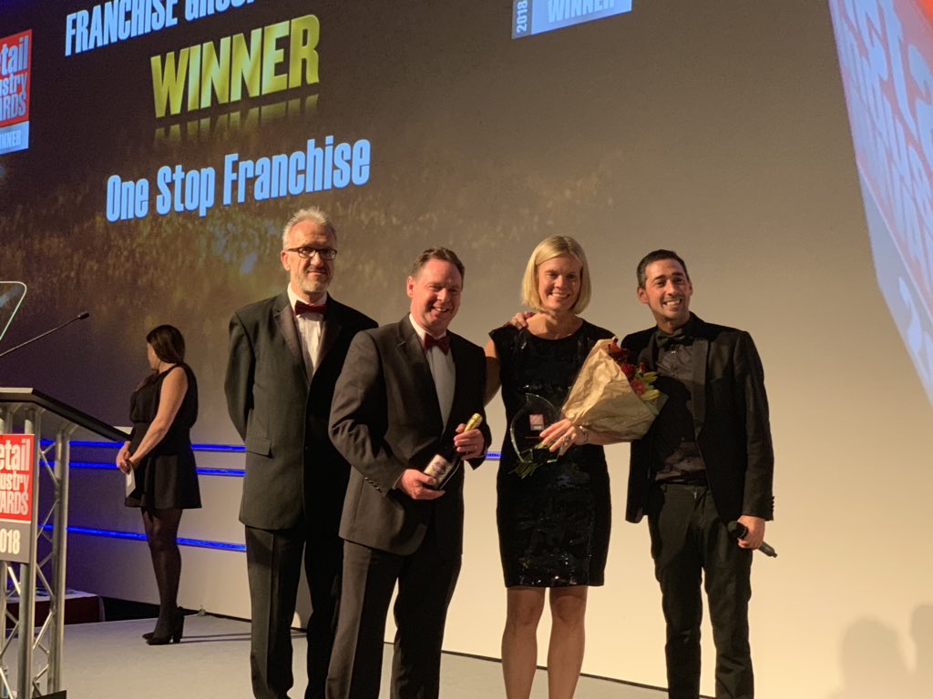 Proud of <a href="/onestopstores/">One Stop Stores</a> winning awards for Franchise and Lottery last night! Well done guys!