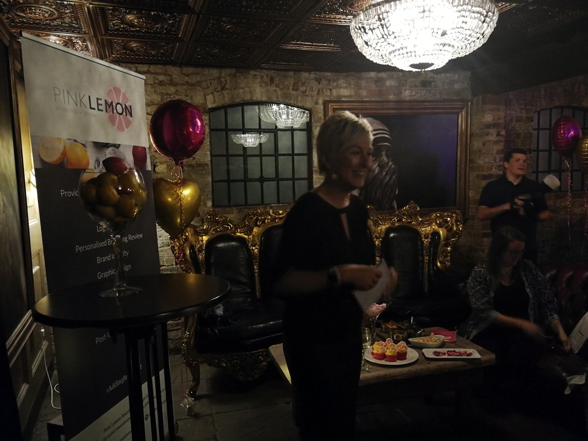 DWiltonArt's tweet photo. Happy 1st #Business Birthday @PinkSpag_Emily looking forward to reading your #branding book. Long may your success continue!! Also great to catch up with so many lovely people ๐ https://t.co/s6comeM07F