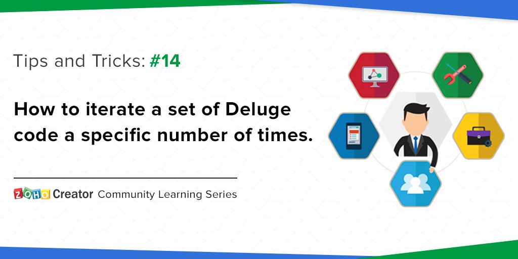 ZohoCreator's tweet image. Ever had to perform the same set of tasks over and over again? Use lists in Creator to loop through and automate those tasks. Find out how: zoho.to/TipsAndTricks14

#ZohoCreator #ZohoCreatorTips