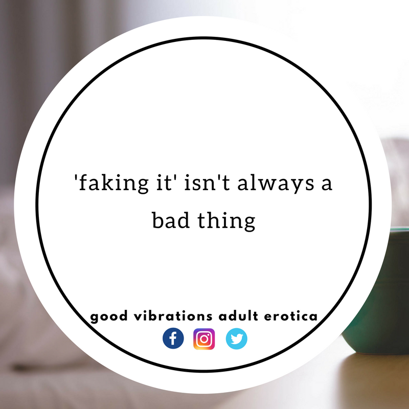 most think someone faking an orgasm is trying to end the sex because they aren't enjoying themselves or they just want it to be over, but sometimes faking the mind-blowing orgasm is part of the fun - sex is performative, and sometimes it's fun for all involved to get carried away