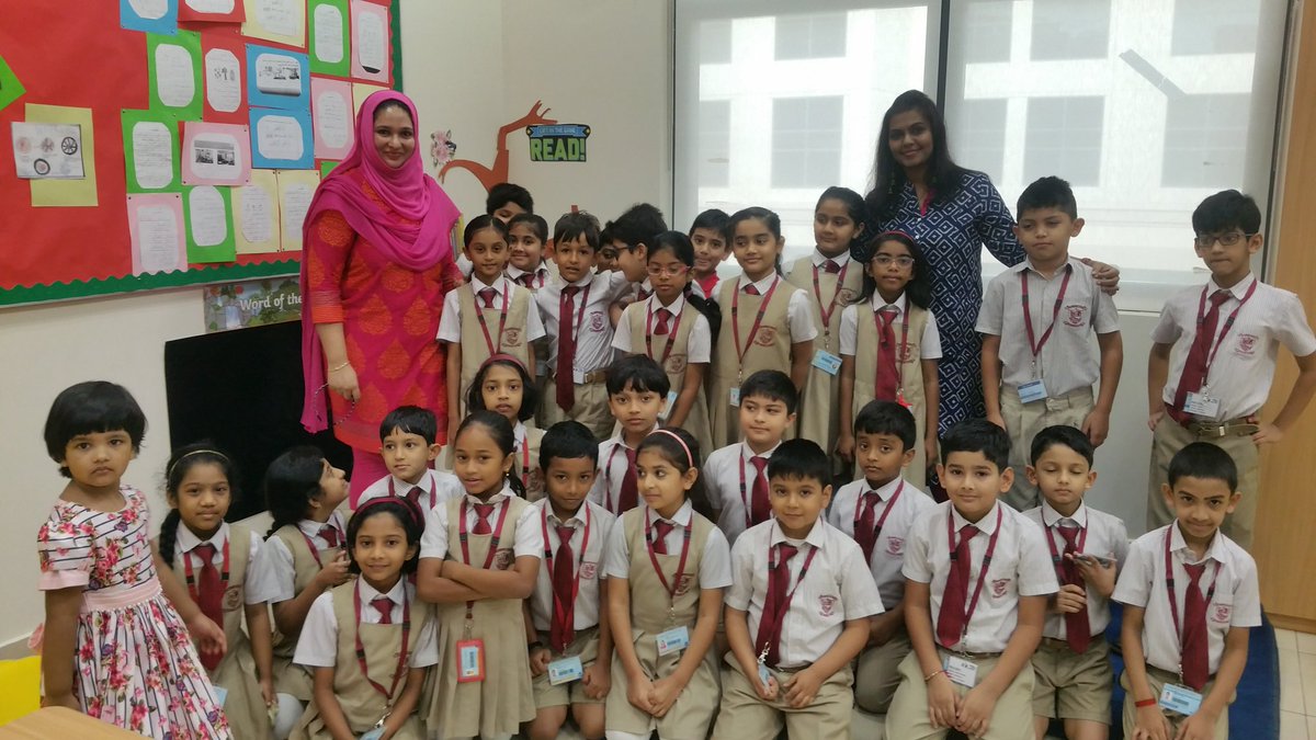 Gouri_Bhagwat's tweet photo. Yesterday's DEAR time was very dear to our #Cool2B two of our class moms Ms. Rashmi Ganga and Ms. Shamayel Khan took initiative to read stories to us. #GNMSPrimary  #DEARTIME @gemsnms_alkhail @Fatima_Martin @ShettySampoorna https://t.co/5oCfTo65fQ