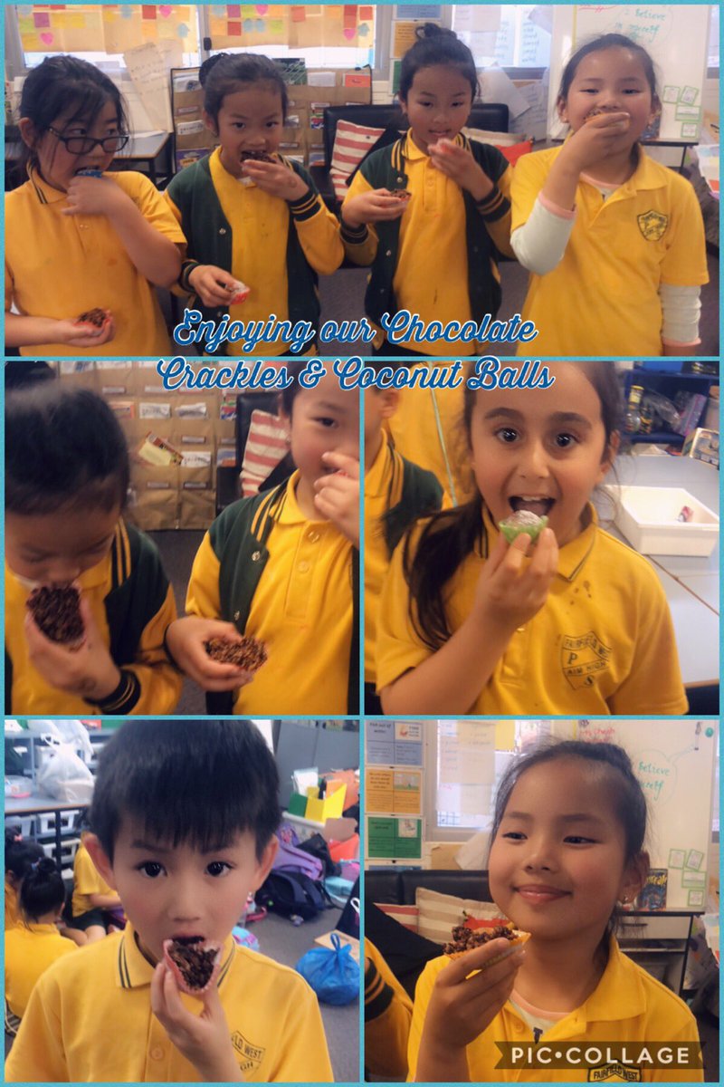 CheahMilly's tweet photo. @FairWestPS 2CStudents Choc Coconut Balls & Chocolate Crackles. Thank goodness for @Ranya_Isaac who assisted us in our cooking journey.😅 #copha @tracyfunn @Genelle029 @KristeeSharne3 @Natalie_Taing @LMrmacovska @MsCWilson3 @Jessica_Rouel @ShaunaghCompton @SobaraKina @1B_MrBugge https://t.co/g4JkeD5bah