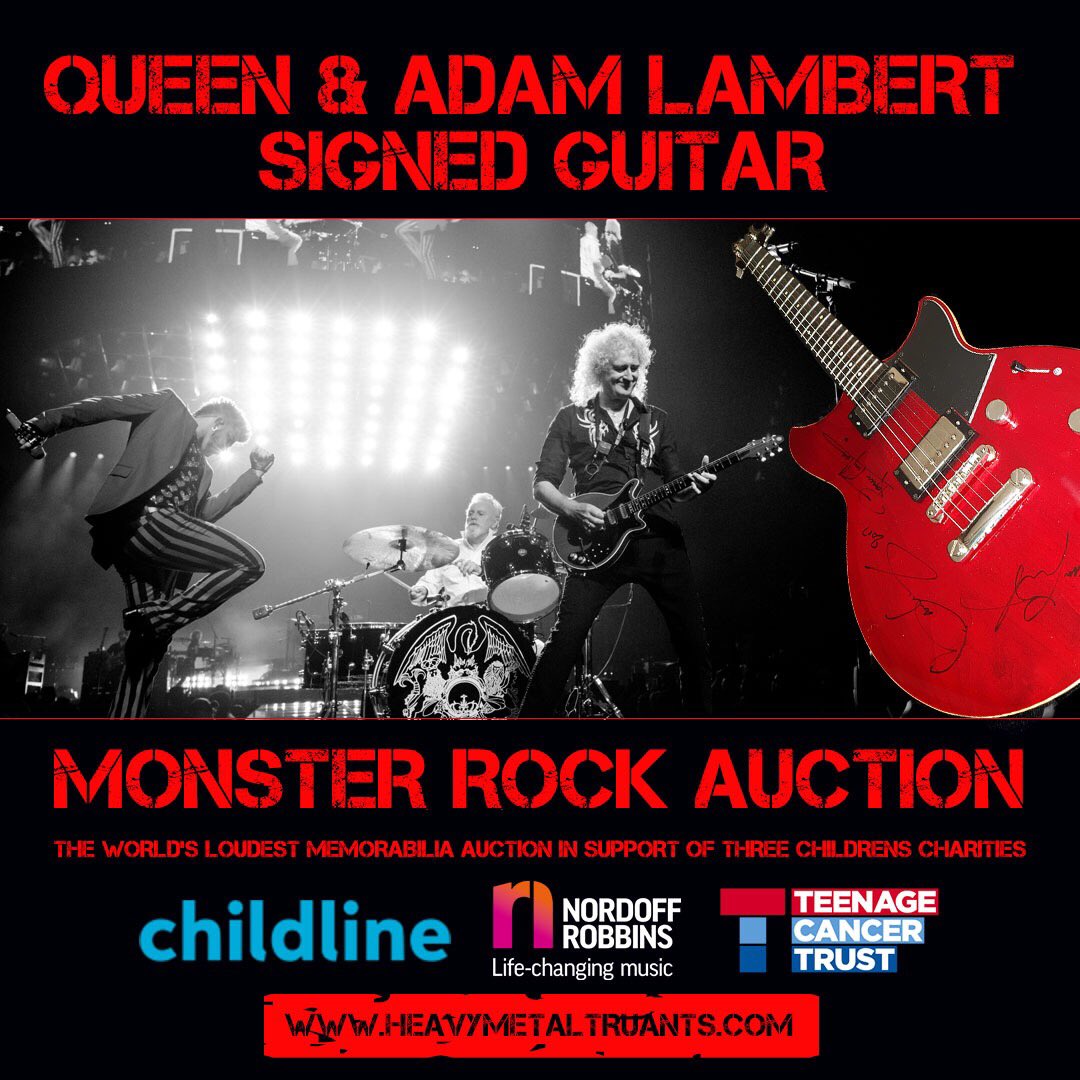 Calling @QueenWillRock & @adamlambert fans! @hmtruants are auctioning off a #YamahaRevstar RS40 signed by Brian May,Roger Taylor & Adam Lambert in aid of @NordoffRobbins1 , @TeenageCancer & @CHILDLINE1098.Place your bid here: givergy.com/listing/heavy-…
#heavymetaltruants #hmtauction