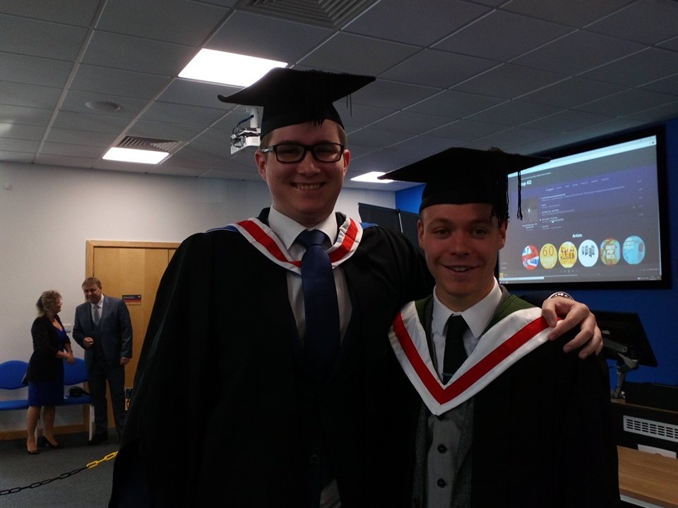 ChesterAlumni's tweet photo. Two of our @ucshrewsbury graduands Dan and Jonathan! Congrats to our new alumni! #UCSGraduation https://t.co/pRVLUzKLmZ