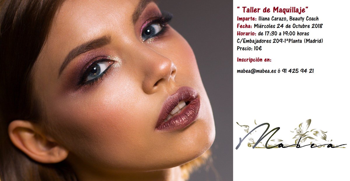 FundacionMABEA's tweet photo. " Taller de Maquillaje". Imparte Iliana Carazo, Beauty Coach. Miércoles 24 de Octubre de 17:30 a 19:00 horas. #maquillaje #belleza #mujer #mabea https://t.co/wvx7cnKs8M
