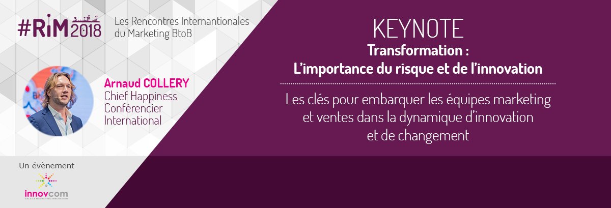 iriamarques's tweet photo. #RIM2018 - Le goût de l'innovation et du changement est le premier atout des entreprises qui réussissent. Les 8 règles à suivre et une myriade d'exemples pour s'inspirer. Merci  @ArnaudCollery  d'être avec nous pour ce keynote qu'on attend tous avec impatience. https://t.co/AZVEOFGyFO