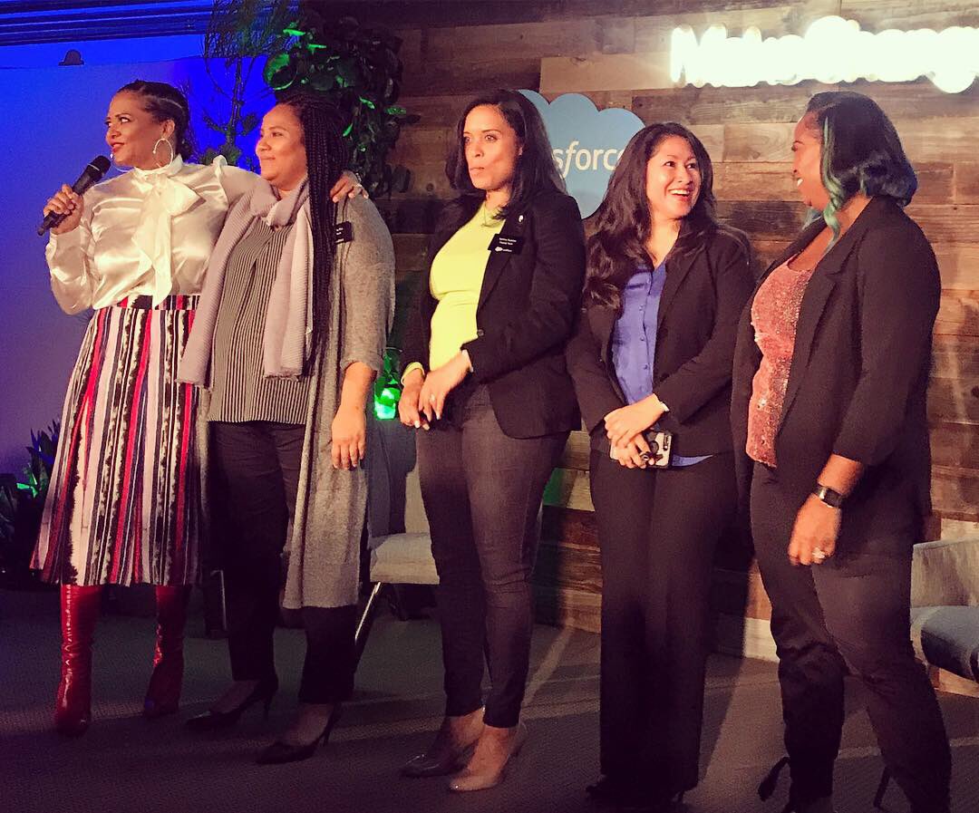 MaiTranGreen's tweet image. Proud moment w/our bad ass leader @cristinam_jones and the @PepUPTech founders @SelinaSFDC @SaaSy_Sistah @Rabedela @steph_herrera_ . Loved seeing all our fab allies tonight @KeithBlock @JoePoch @sbuscemi @tony_prophet @amy_e_weaver @ericakuhl! 💖 #FutureIsNow #PlatformForChange