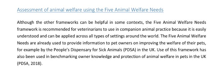 Fantastic to see <a href="/PDSA_HQ/">PDSA</a> PetWise MOT consultation frameworks referenced in new @VetsWSAVA guidelines 'Animal Welfare Global Guidelines for Companion Animal Practitioners &amp; the Veterinary Team'. They're a great tool to help owners improve their pet's welfare. #WSAVA2018