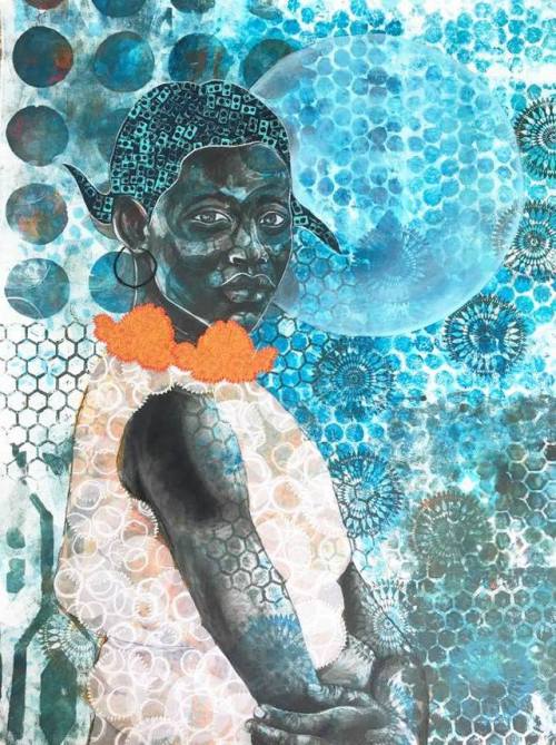 womensart1's tweet photo. US artist and printmaker Delita Martin, known for using drawing and printmaking to create works that explore the reconstruction of African-American identity #womensart https://t.co/5RA8HNf9Vj
