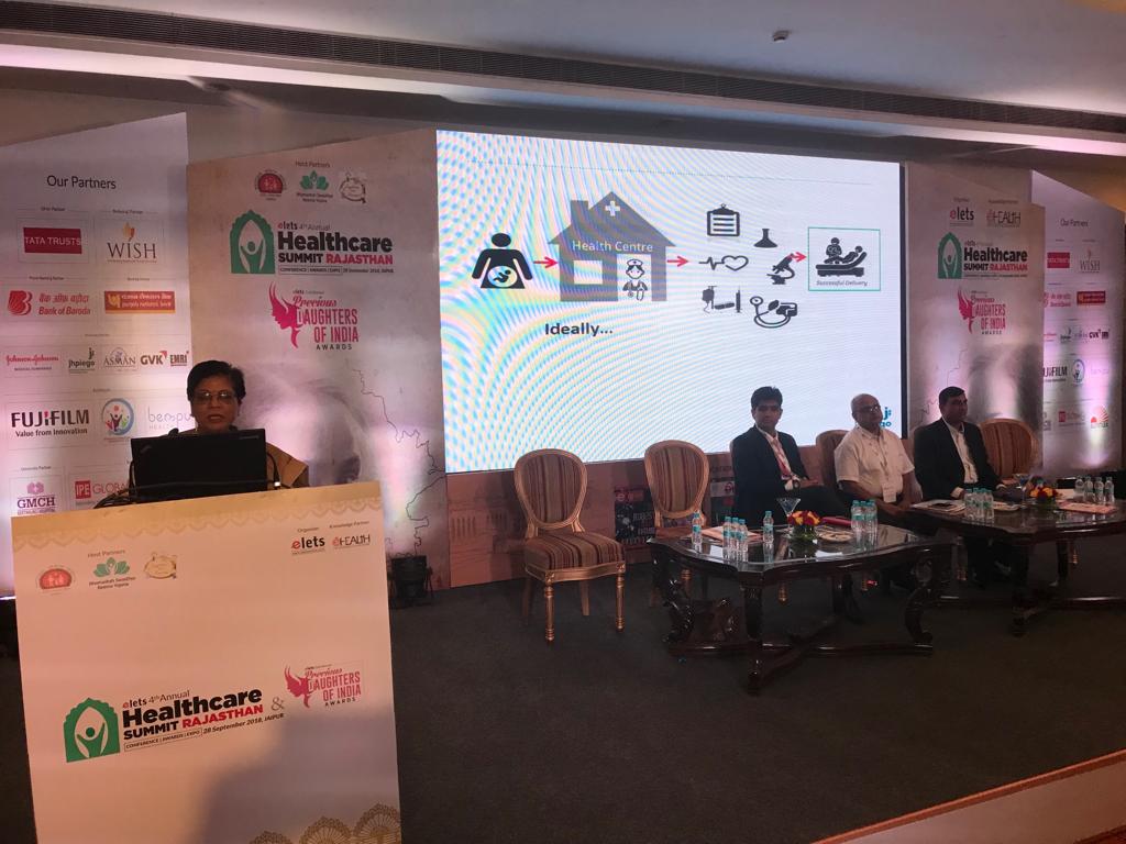 ehealthonline's tweet photo. #ProjectASMAN is aimed at facilitating the availability of quality healthcare under the five pillars of the Government of India's Reproductive, Maternal, Newborn, Child Health and Adolescent Health Program: Dr Bulbul Sood, Country Director, @Jhpiego 
 #HealthcareRajasthan https://t.co/rLCkhjljRR