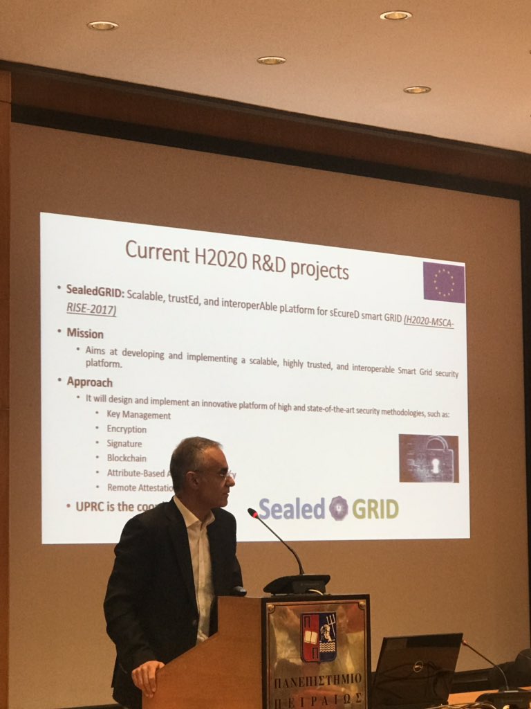 SealedGRIDH2020's tweet photo. #ECSC2018 #SealedGRID
@XenakisChristos @ECSCGR 
26/9/2018 in University of Piraeus Event "European Cyber Security Challenge 2018" and @SealedGRIDH2020 demonstration. 
https://t.co/amTRZXVZcL
Supported by @enisa_eu and @SSL_Unipi 
#H2020 #MSCA #MarieCurious https://t.co/hirQ7V45ah