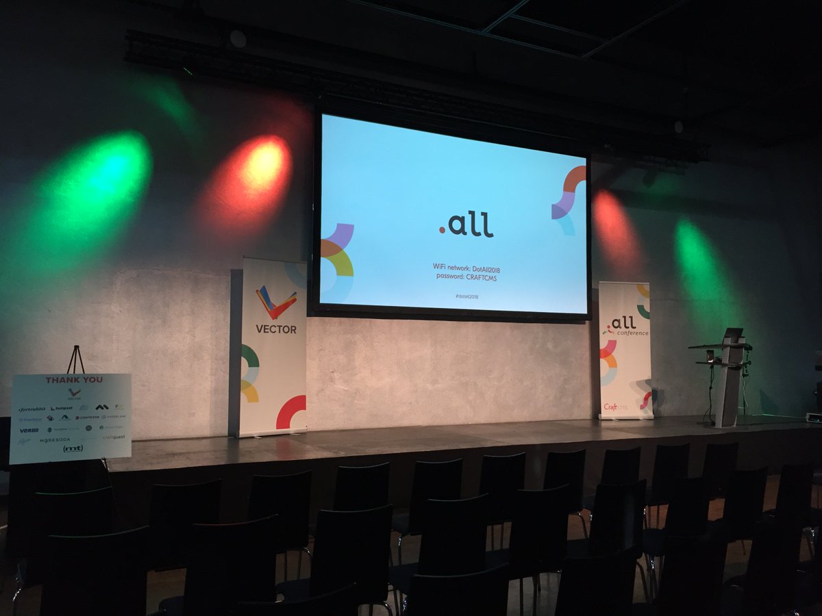 Day 3 at the <a href="/DotAllConf/">Dot All Conference</a> 🚀 Looking forward to hearing <a href="/brandonkelly/">Palmeri</a> discuss the State of <a href="/CraftCMS/">CraftCMS (parody)</a>!