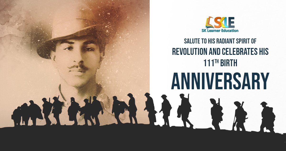sklearneredu's tweet photo. #skle pays tribute to revolutionary freedom fighter #ShaheedBhagatSingh on his birth anniversary. Your indomitable courage and selfless sacrifice will continue to inspire generations. https://t.co/VN6Bk3BB9I