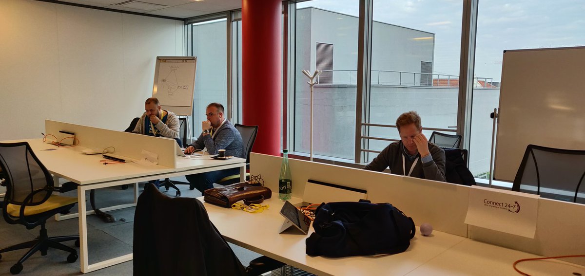 WorldlineGlobal's tweet photo. The final stretch before pitching their solutions to the #Worldline #ePaymentsChallenge #Hackathon jury... Discussion over breakfast and projects finalization. Good luck to all participating #fintech #startups! 2h30 left. https://t.co/9MUj7oQdfA