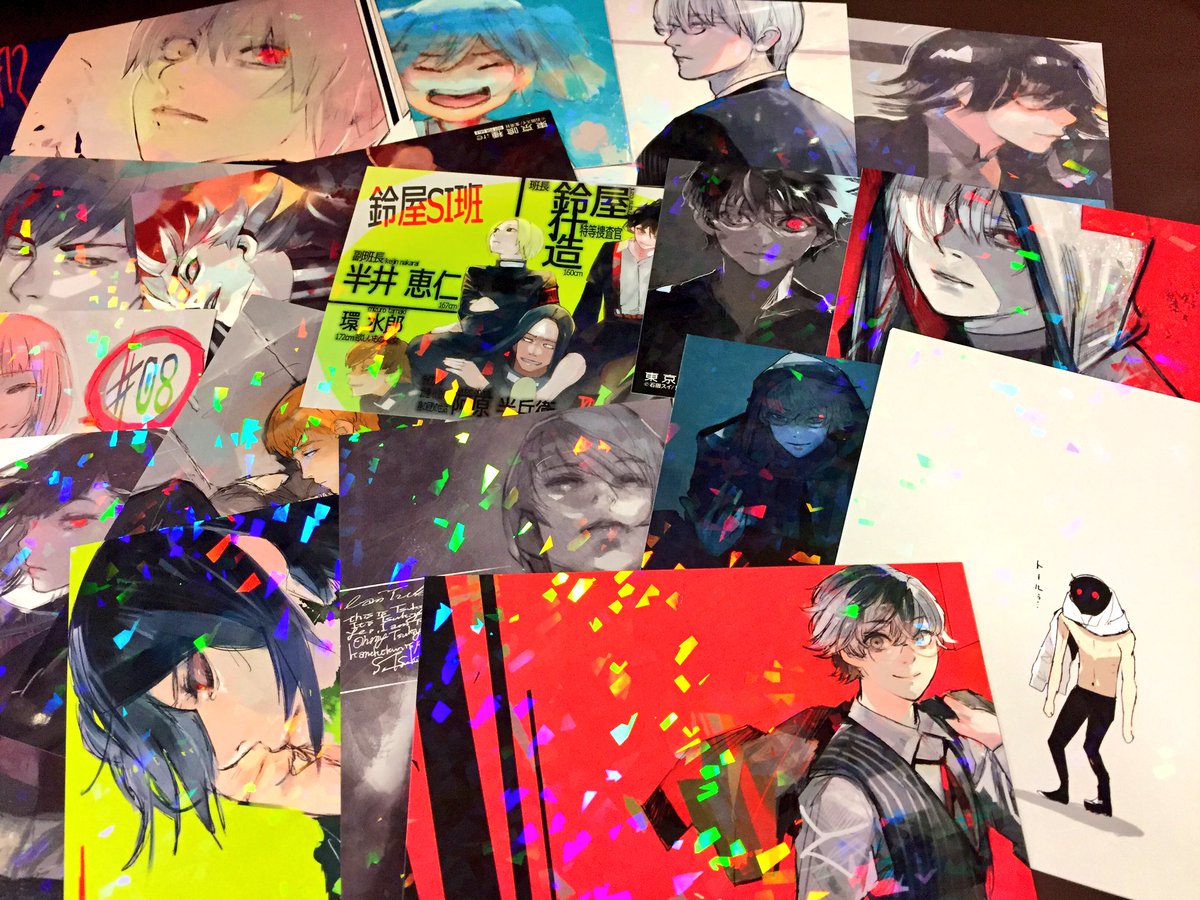 ヴィレッジヴァンガード仙台ロフト店 בטוויטר 東京喰種 Re 東京喰種 Re 第2期tvアニメ化記念 東京喰種 東京喰種 Re のコミックをご購入のお客様に限定イラストカード 特製ホログラム仕様 プレゼント 特典は全17種 一冊につき一枚封入しております