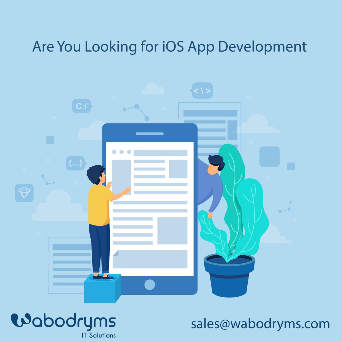 Wabodryms's tweet image. Looking for #iOS App Development? We are providing iOS Application Development Services to our clients across the globe. #HireiOSDevelopers on the monthly and hourly basis. #wabodryms #iOS