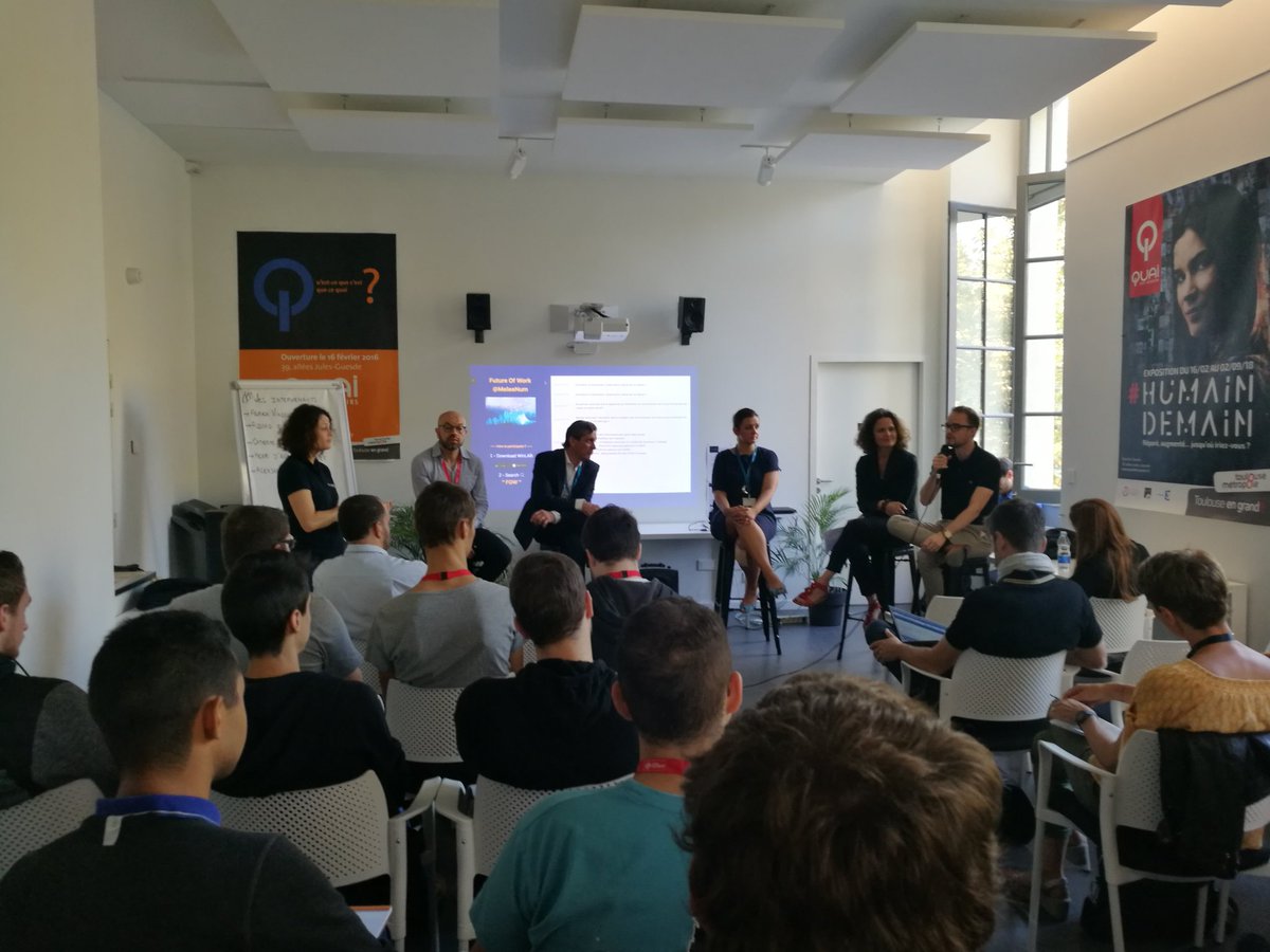 xxefrance's tweet photo. Première conférence de la journée sur le #futureofwork avec l'intervention de notre partenaire @adrienvincent_ de @Ecole_freelancr @2iportage : "les #millenials recherchent avant tout du sens dans leur travail avant un bel espace de travail" https://t.co/fy2AS1jnUi