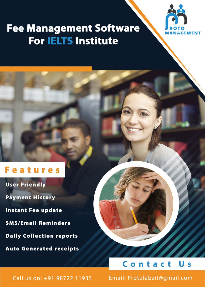 protomanagement's tweet photo. A web based online fee management software for ielts and other coaching classes etc .
Call for demo ::98722=11935
https://t.co/HhpNaHU66j
#innovation #ieltssoftware #tofel #protomanagement
#itsoftware #schoolpay #ieltspunjab #cloudsoftware
#cloudreporting
#like https://t.co/KnzXu06SWE