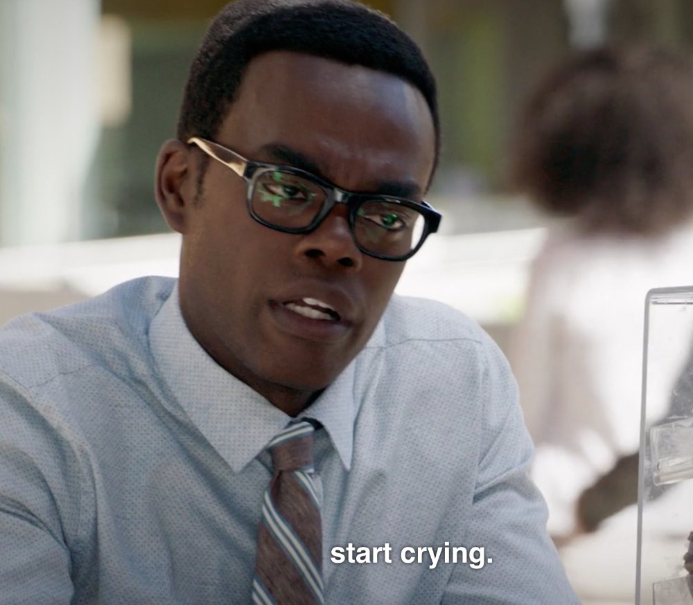 JennaGuillaume's tweet photo. eternal mood #TheGoodPlace https://t.co/3MUuY5sRTC