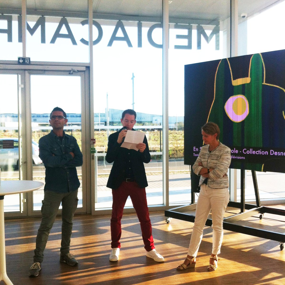 paysdelaloire's tweet photo. Hier soir se tenait l'inauguration de L’Incroyable Studio, soutenu par la Région. Installé au cœur du #Médiacampus à # Nantes, il vient renforcer la filière animation en région. #pdlculture https://t.co/Kxup5j6s2i