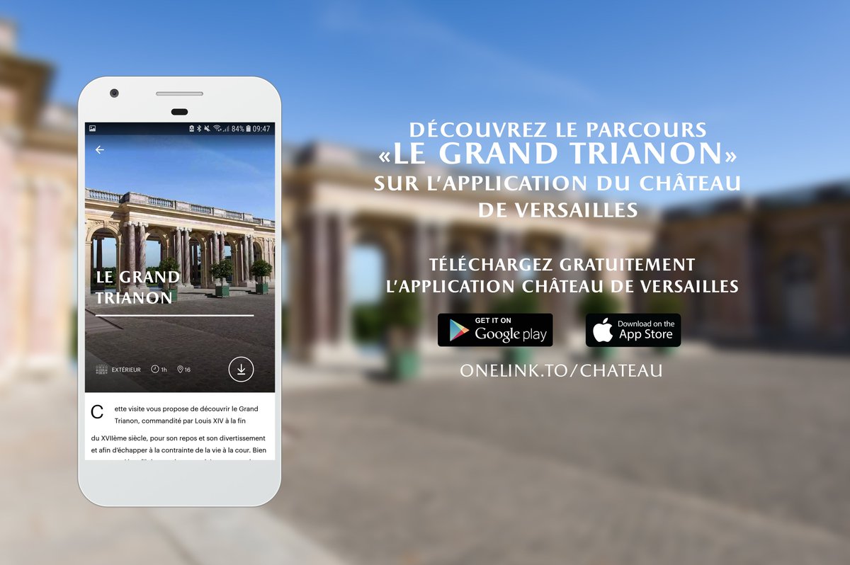CVersailles's tweet photo. 📱 Découvrez le parcours "Le Grand Trianon" sur l'application du Château de Versailles, le compagnon idéal pour agrémenter votre visite.

Téléchargez gratuitement l'application sur iOS et Android : https://t.co/jQk3AIUprR https://t.co/FLhe2OslTh