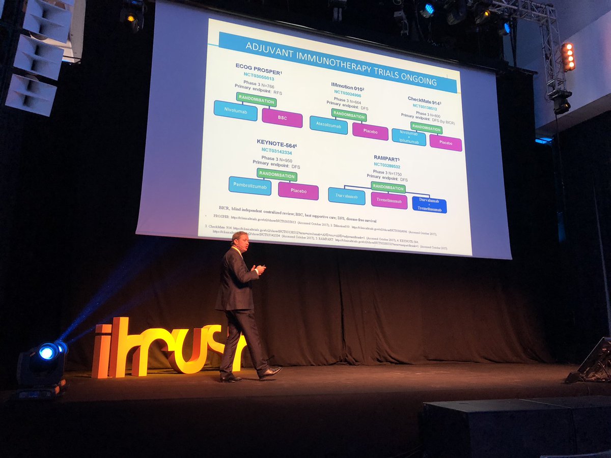 MariaJRibal's tweet photo. Clear statements: Adjuvant TKIs have no role on adjuvant setting in #renalcancer . Let’s see what happens with coming trials of #Immunotherapy by @foxal72 at #iTrust18 https://t.co/V6PeF8yipn