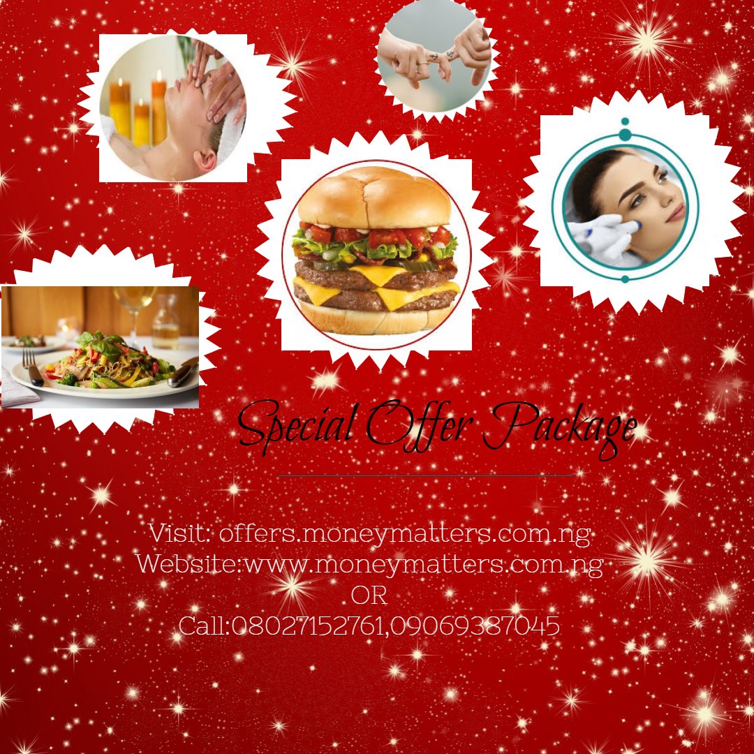 MONEYMATTERSNG1's tweet photo. special offer packages for you
visit: https://t.co/uCOy0MJWLD
Call: 08027152761,09069387045
#offer #purchase #cheapoffer #bodyspatreatment #delicious #specialoffers #discounts #itsavailable #getyoursnow https://t.co/K0aeGfji7w