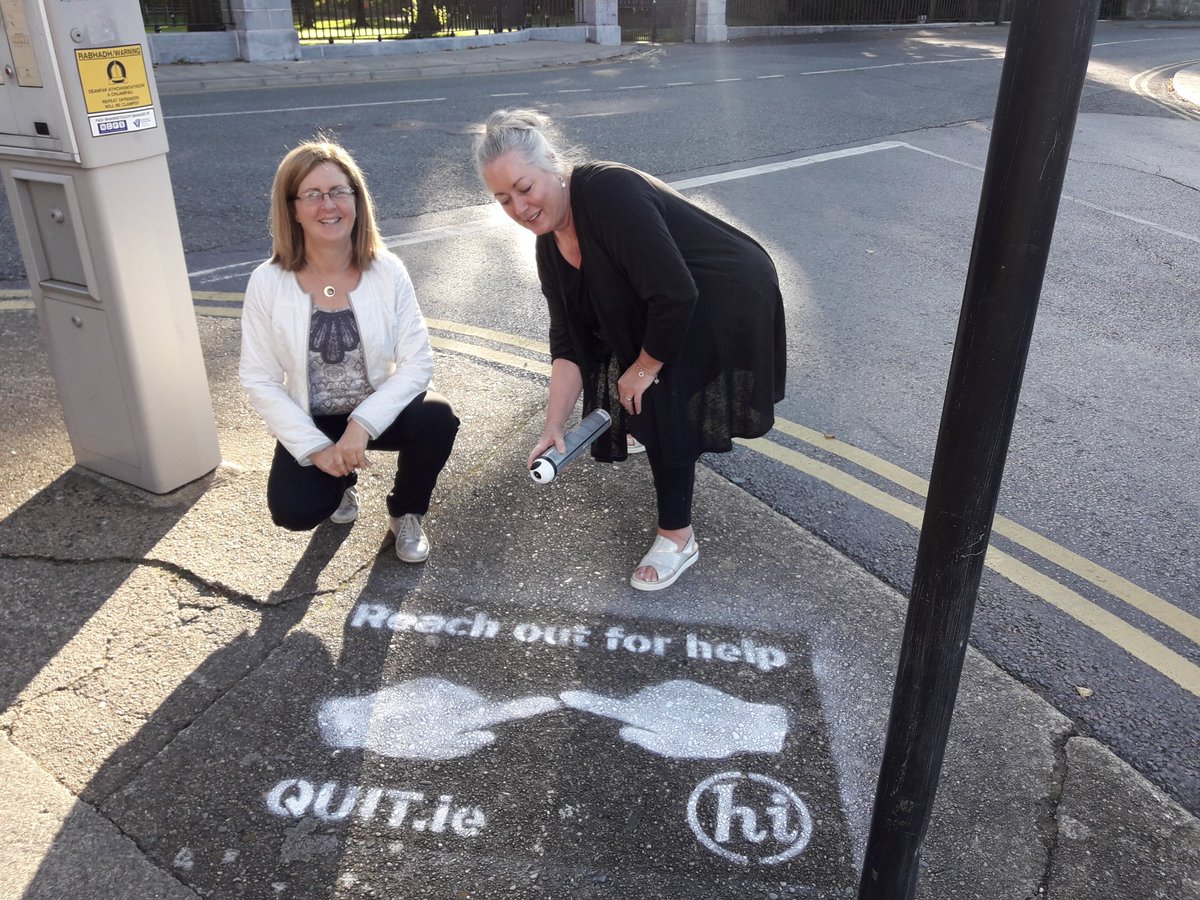 @HealthyIreland #healthywaterford encouraging smokers to reach out for help to @HSEQuitTeam