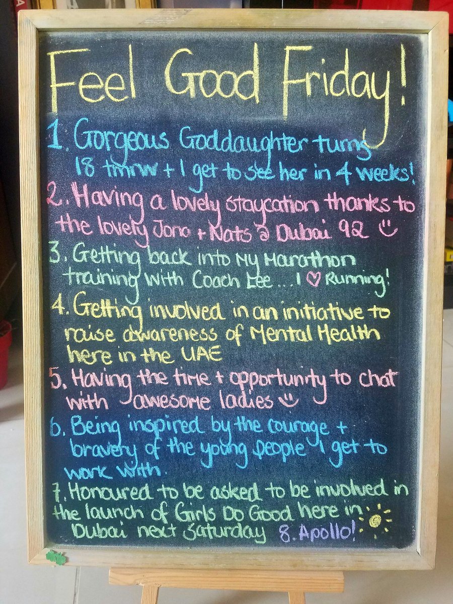LBLifecoach's tweet photo. #feelgoodfriday, Everyone! From #makingtime and having awesome people to spend it with, to being asked to get involved in fab new projects, there's lots to #feelgood about today! What's making your own #feelgoodfridaylist?
#health #girlswhorun #girlsdogood #mydubai #dubai92 https://t.co/giUIBxde50
