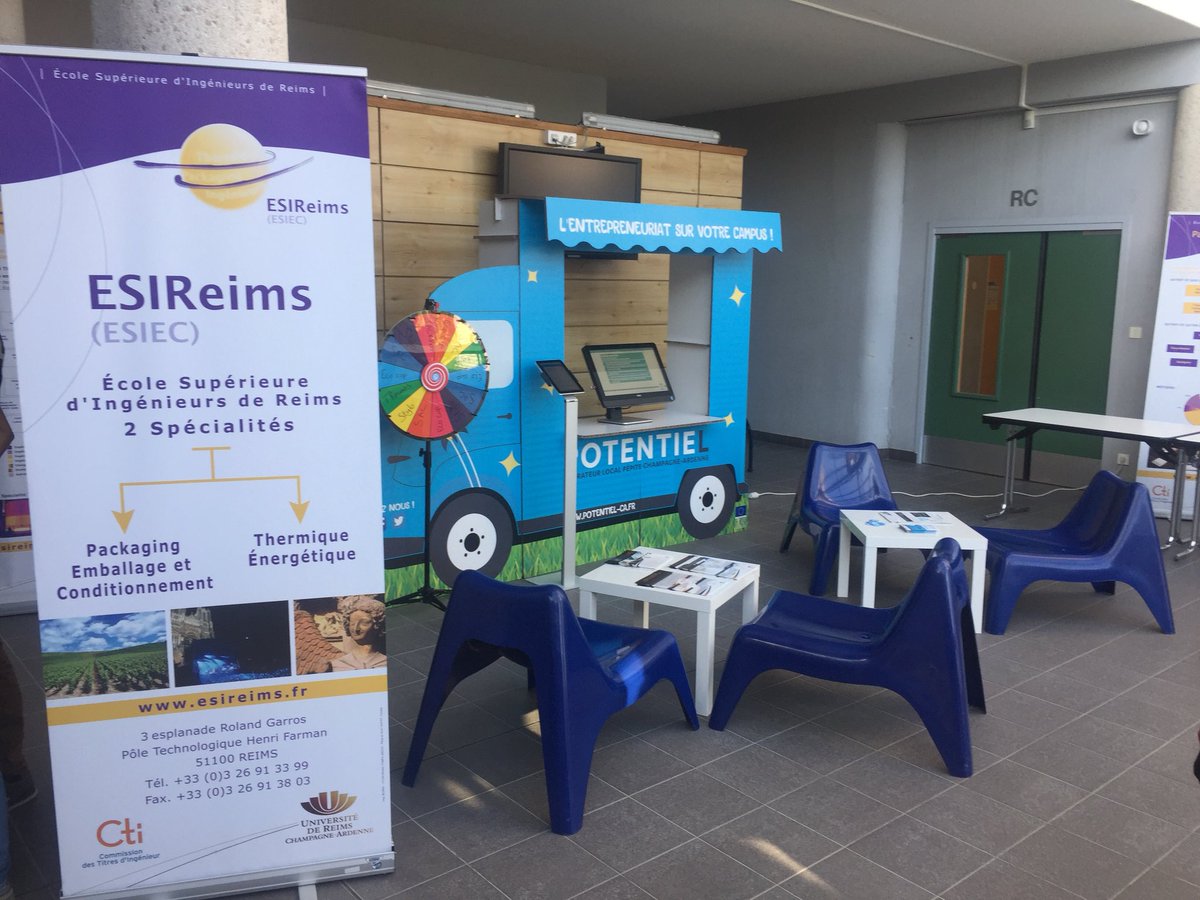 ESIReims's tweet photo. Le Road trip entrepreneuriat fait escale ce matin à l’ESIReims! N’hésitez pas à y participer.  @universitereims @GuillaumeGelle https://t.co/tPk2gvAuB3