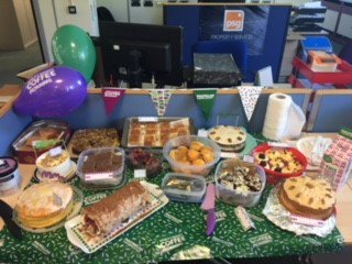 PSGShropshire's tweet photo. It's Macmillan Bake Off day in PSG, who will win the best bake competition? Judging commences 10.15am. @macmillancoffee @macmillancancer #lemonlayercake #coffeandwalnut #carrotcake #roulade #indiansavourycakes https://t.co/GNCeFy6k2q https://t.co/UORfiTlhQi