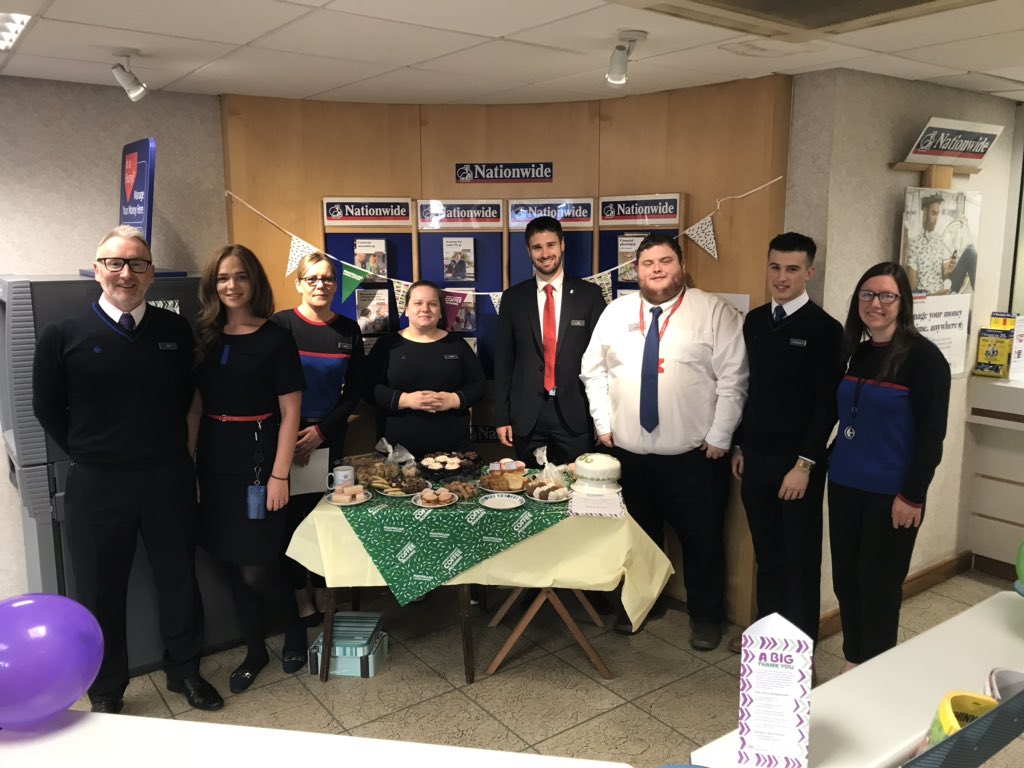 bofagaz's tweet photo. 1st branch visit on @macmillancoffee  day/week is to @AskNationwide Perth. Cakes bought and great effort as always from the team 👏🏻 🍰 @jiw1987 https://t.co/G7lWLqfjSb