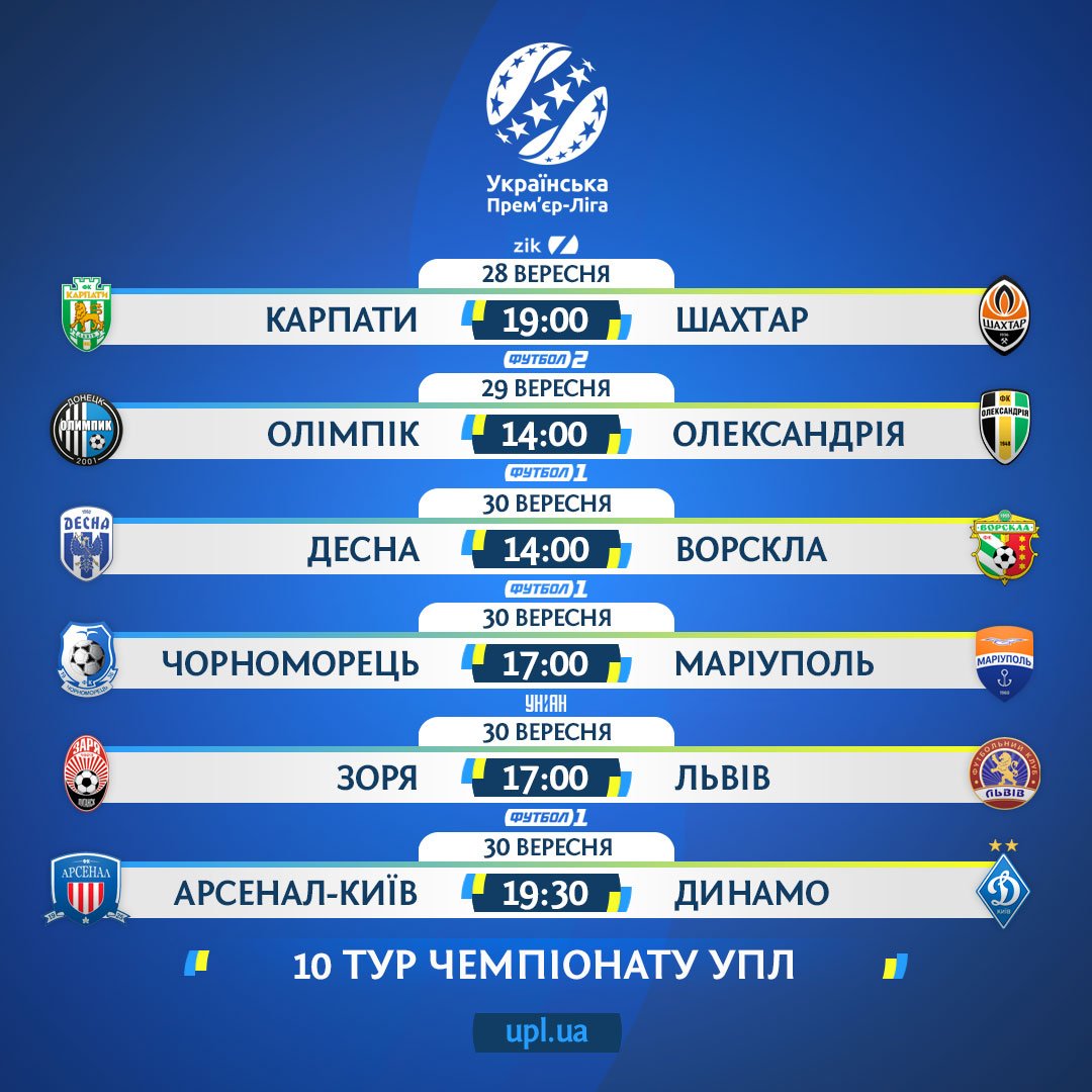 upl_official's tweet photo. Сьогодні стартує 10 тур Чемпіонату УПЛ https://t.co/GURPCW7qle