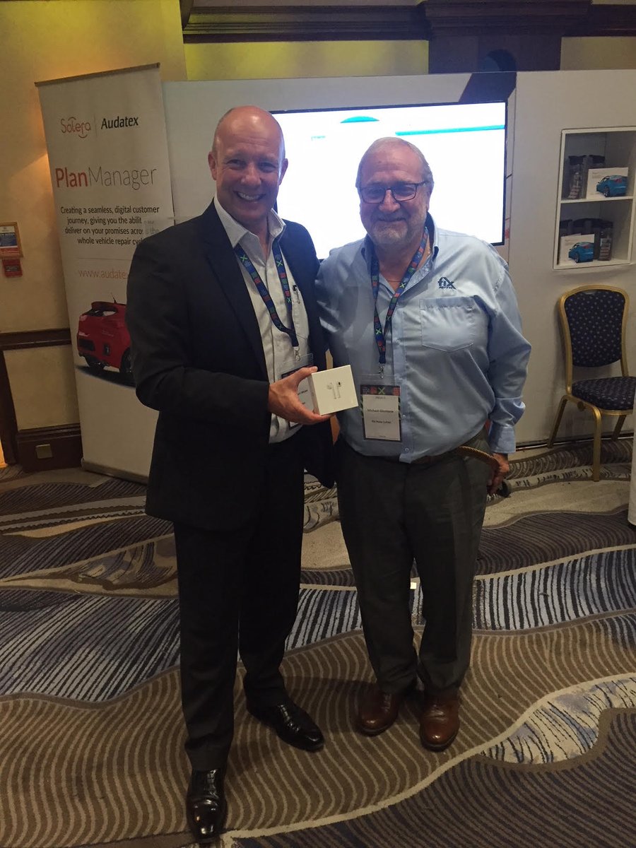 AudatexUK's tweet image. We have our first winner - Congratulations to Michael Gliottone from @FixAutoLuton 🎉 Enjoy your new airpods!🎧 #BE2018