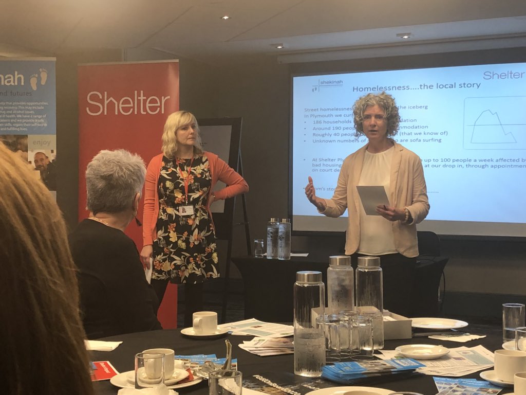 StaceyYBM's tweet photo. A fantastic group of speakers today focusing on making #Plymouth a better place to be - so many people doing some incredible work @shekinah @shelter @mayflower400uk @pathfinder @CrownePlaza https://t.co/BSYrvf0ZWL