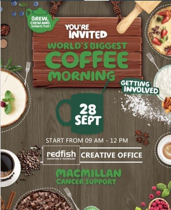 RedFishGroupUK's tweet photo. So the @RedFishGroupUK team have been getting their bake on for this morning! Fabulously yummy turn out.  #MacmillanCoffeeMorning #macmillancancersupport #CoffeeMorning https://t.co/iMwbVCsB6a