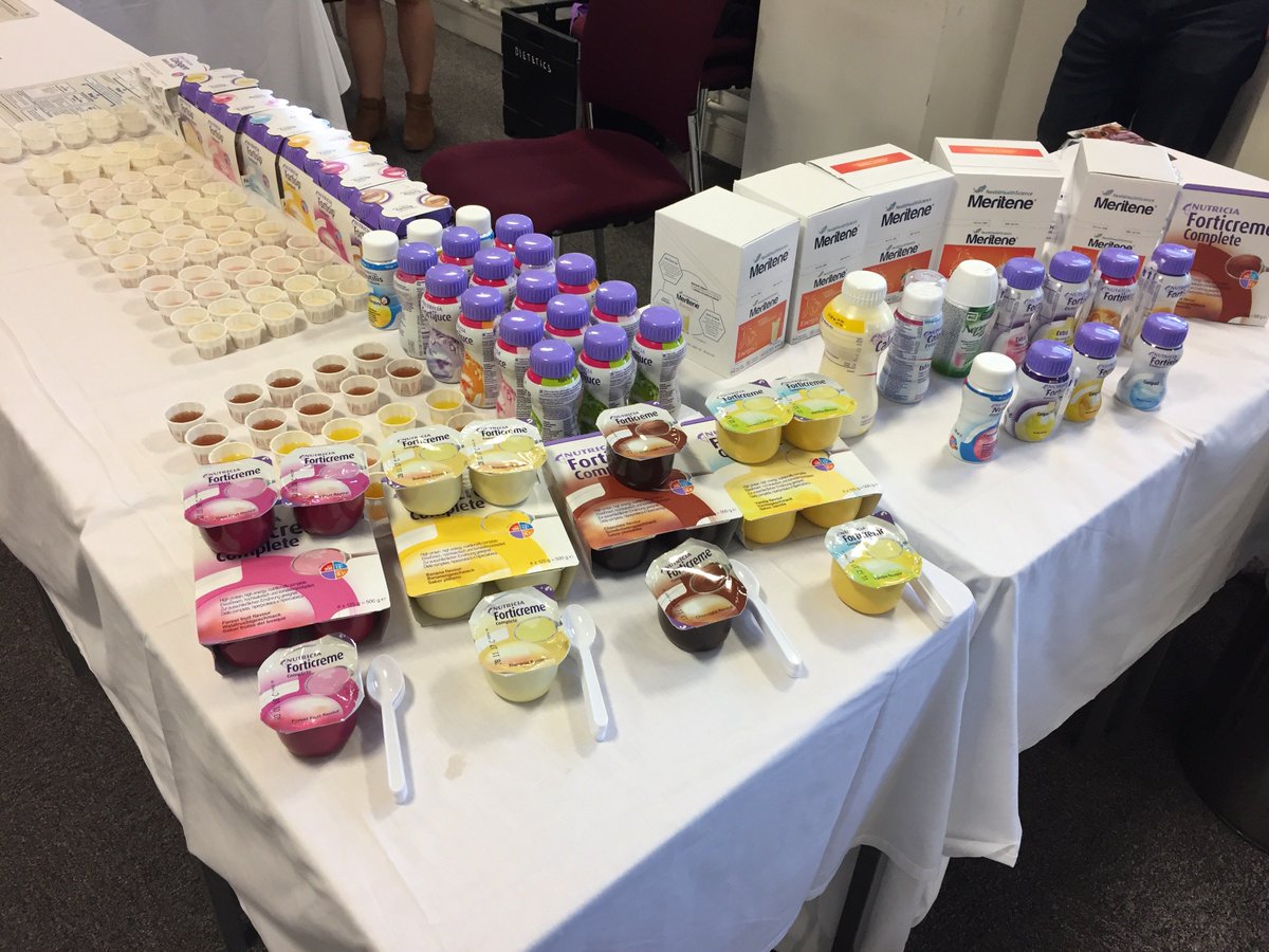 UHBTherapy's tweet photo. Friday’s Myth: All nutritional supplements are the same &amp; taste the same. False!
Supplements include soups, puddings, milky drinks, juice style drinks.  Some are high protein, some high calorie, some low electrolyte. Dietitian will advise on appropriate one to meet needs #MAW2018 https://t.co/hWyaPEfJ8X